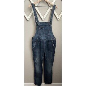 Free People size 27 Distressed Stretch Denim Overalls